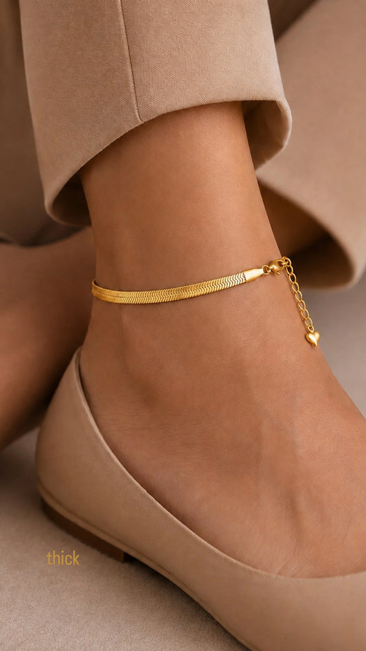 Snack Chain thick anti tarnished Anklet/Payal 1 pcs