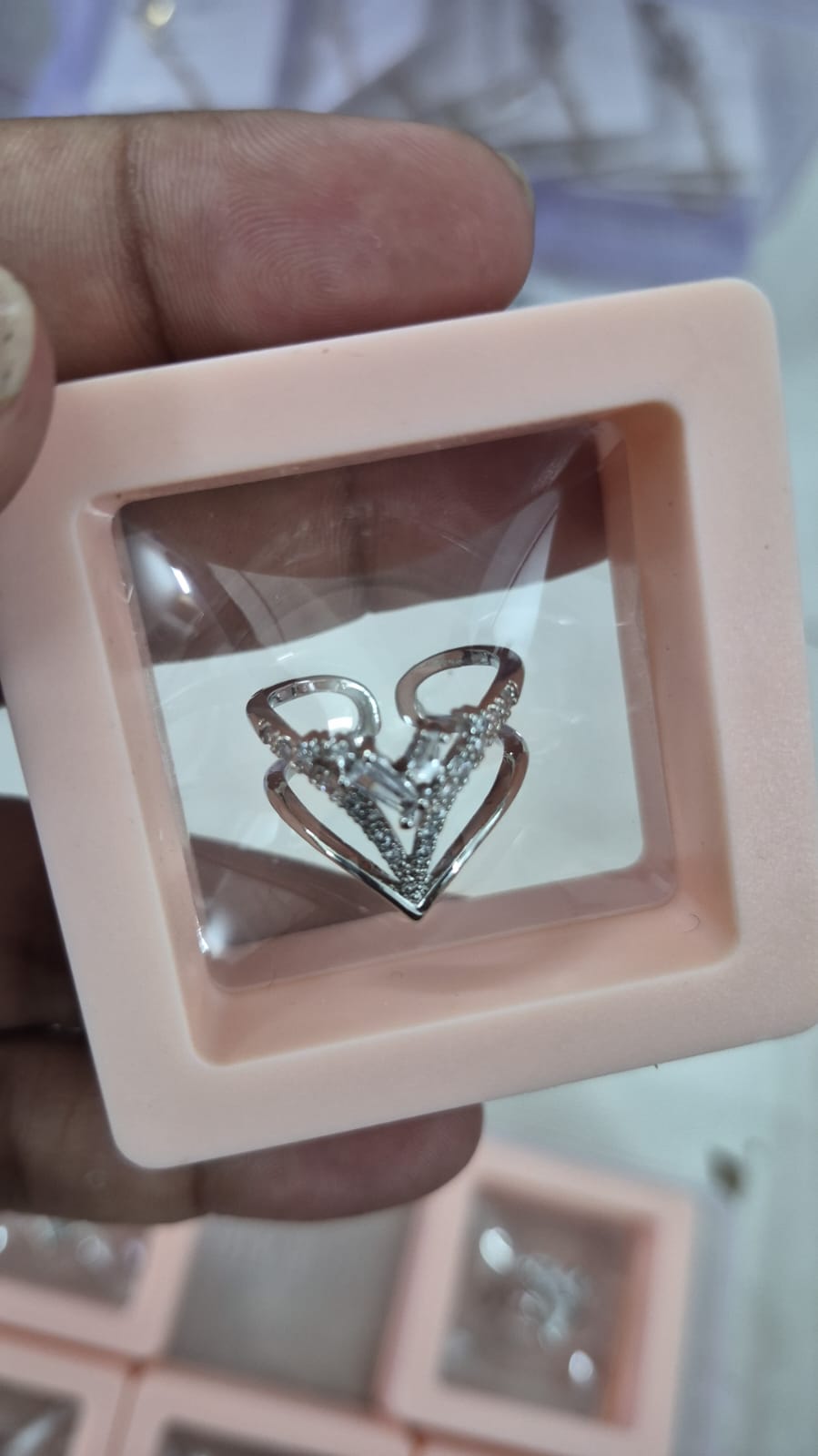 Anti tarnishe silver plated adjustable ring