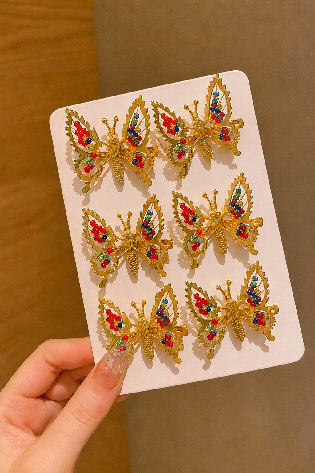 Butterfly hair clips set of 6