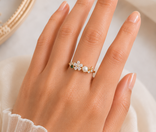 Anti-Tarnish free size ring for women