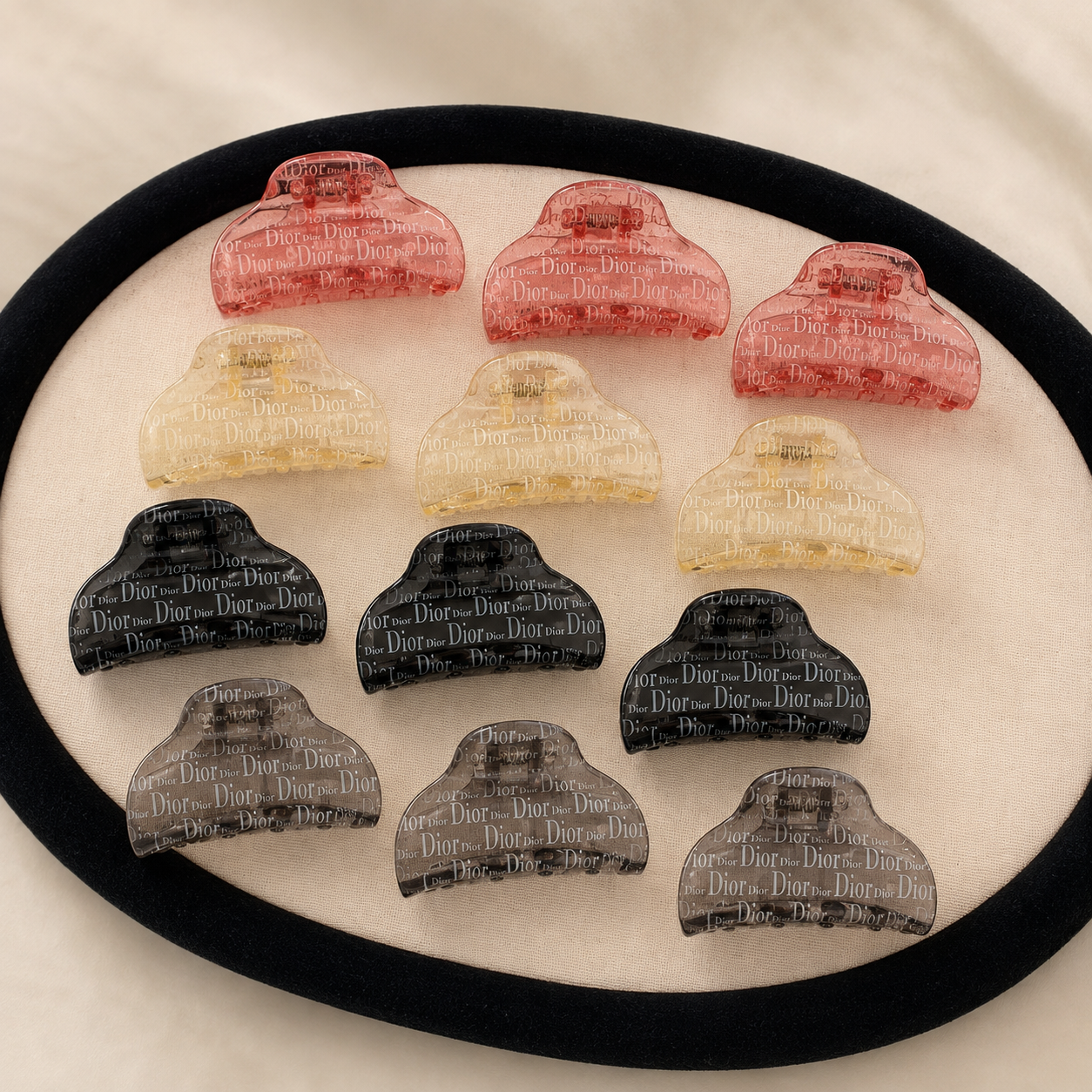 Set of 12 pcs Dior hair claw clips