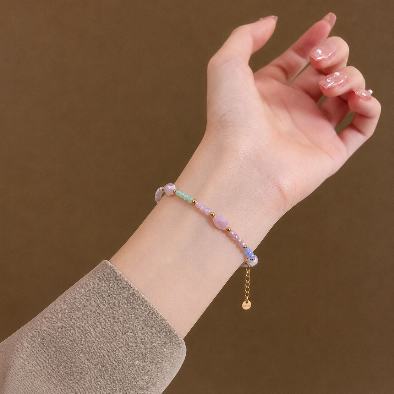 Pastel Multicolor Crystal Beads Bracelet