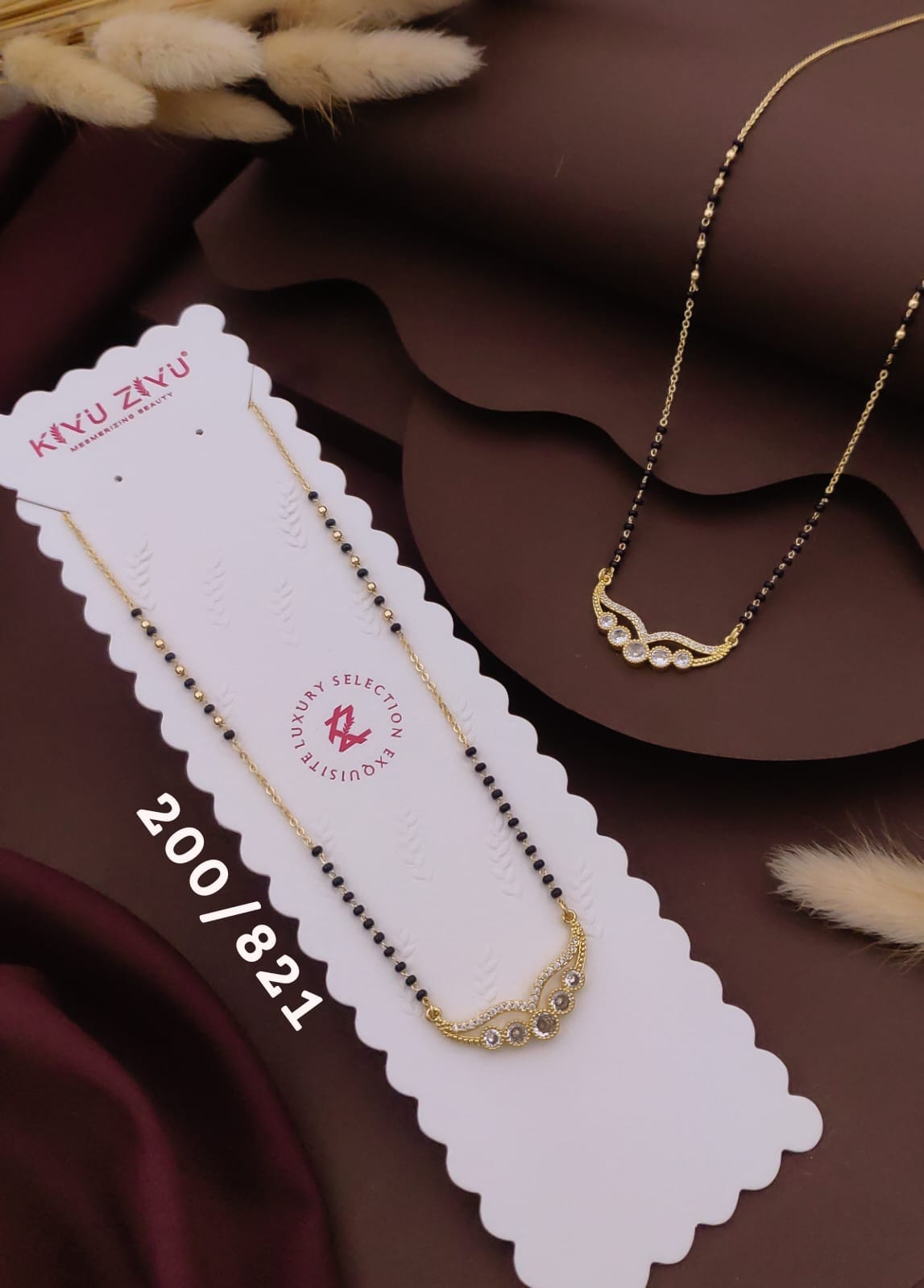 Cubic zirconia mangalsutra only pendant anti tarnished