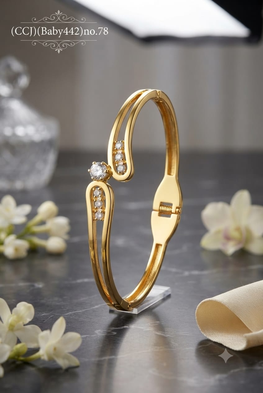 Solitaire Loop Anti-Tarnish Baby Size Bracelet