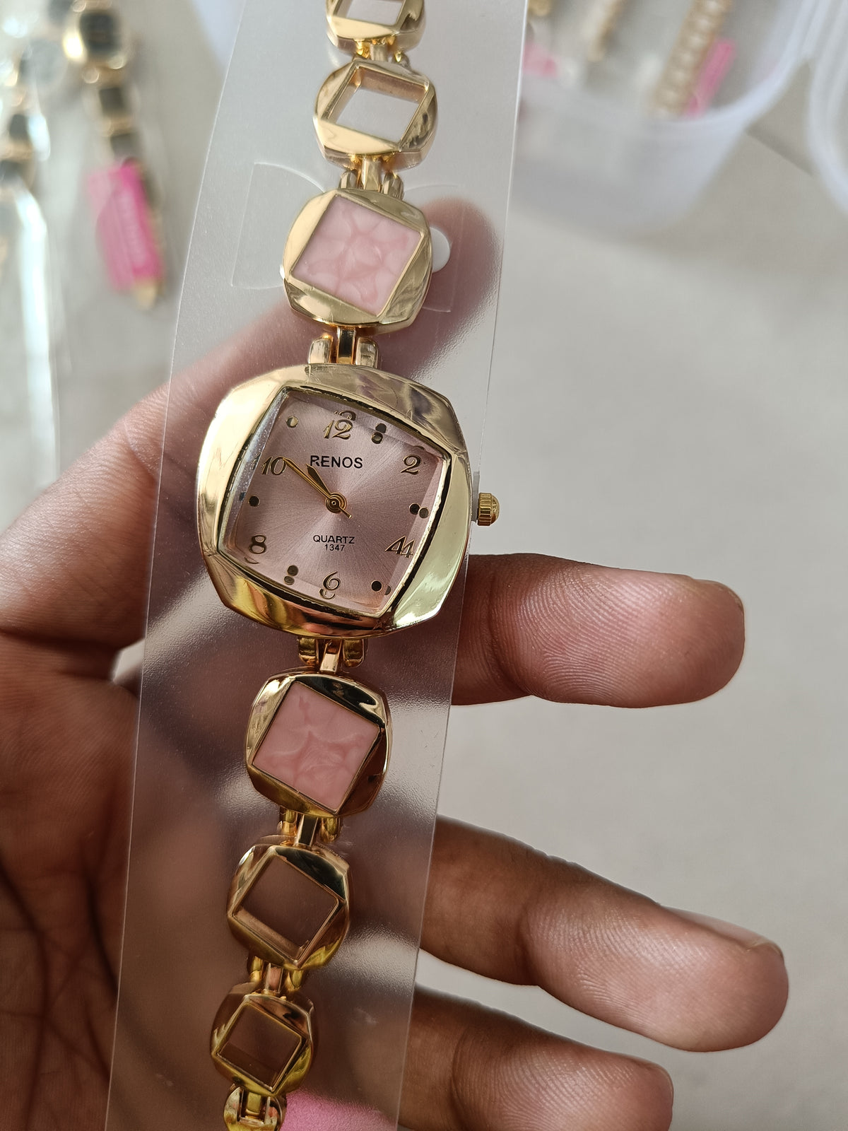Anti tarnish pink Watch