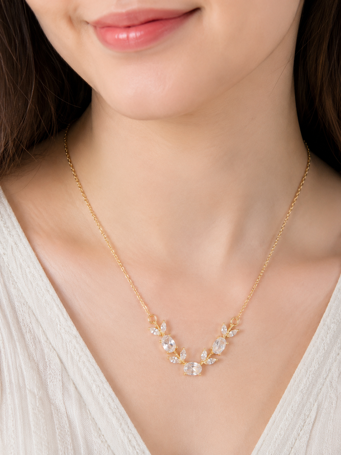 Anti tarnished tulip necklace kiyu ziyu brand