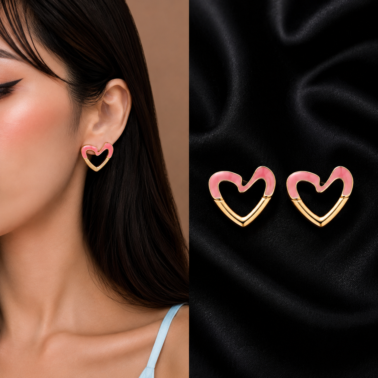 Korean Design Cute Heart Shaped Earring