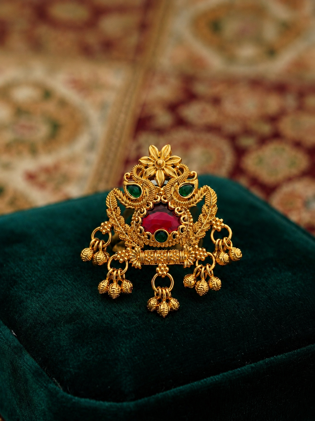 Royal Peacock Traditional Ring
