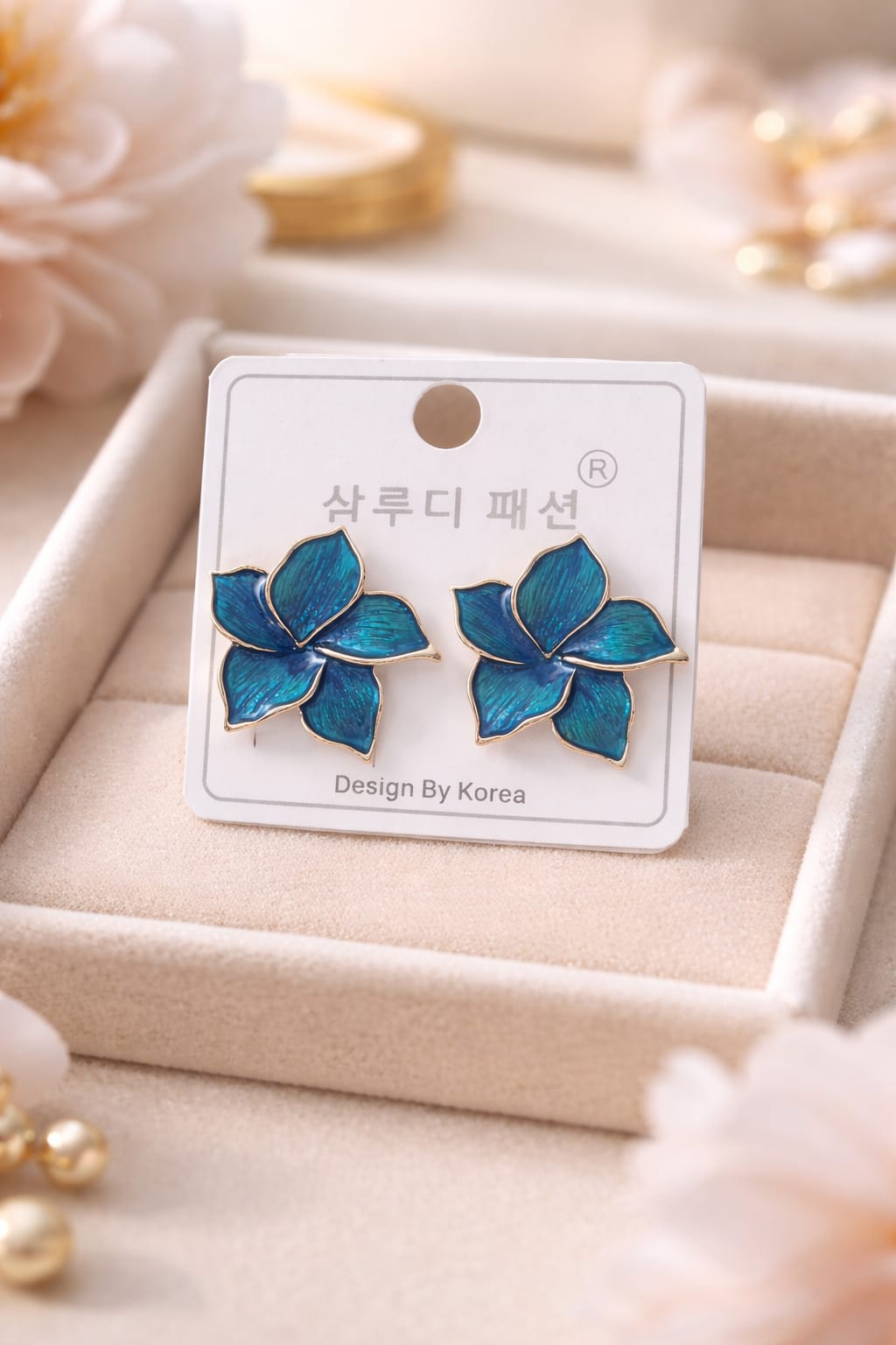 Korean Flower Stud Stylish Earrings for Women & Girls