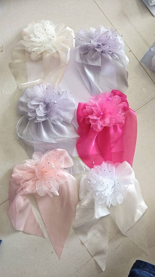 Premium satin bow pin set of 6 pcs