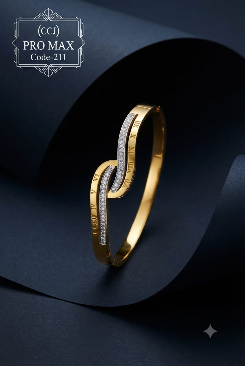 winding design with Roman numerals anti tarnished regular size bracelet