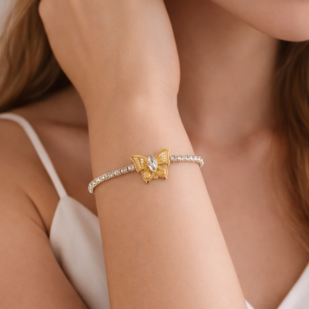 Anti tarnished tennis chain bracelet