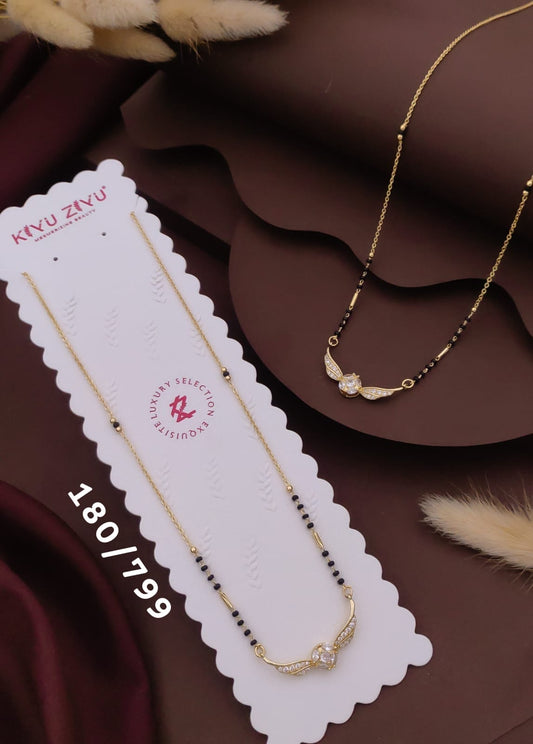 angel wings style mangalsutra only pendant anti tarnished