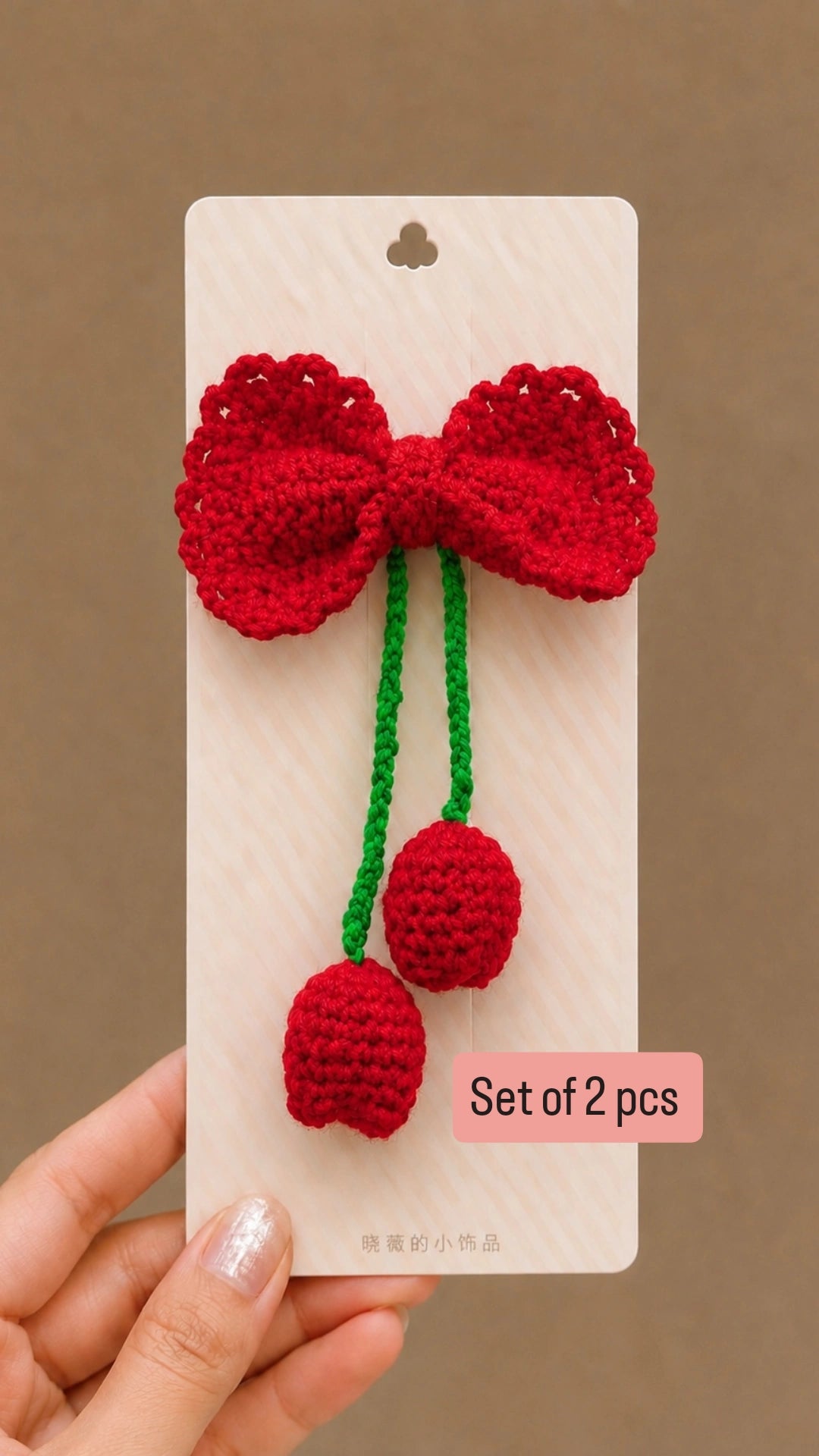 Set of 2 pcs Crochet hair Bow 
Handmade premium quality