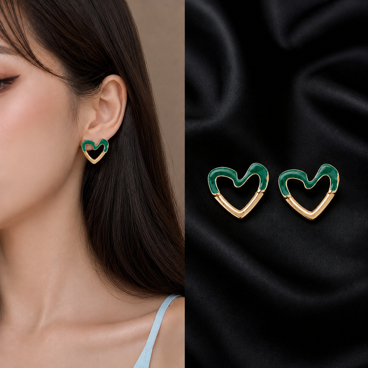 Korean Design Cute Heart Shaped Earring