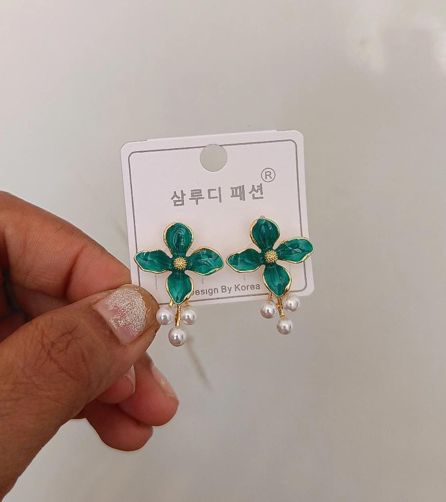 Cute Flower Drop Korean Earring
