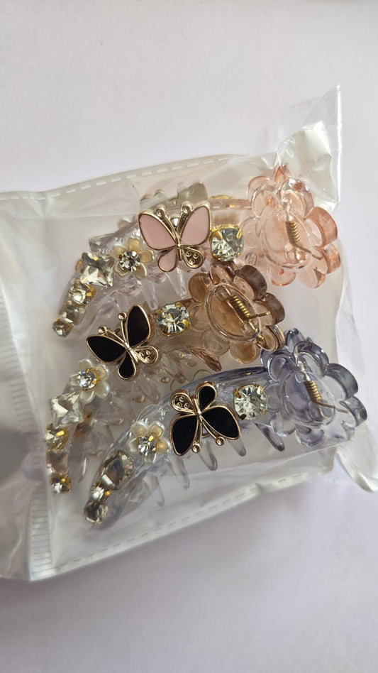 Set of 3
Korean Mirchi diamond clutcher