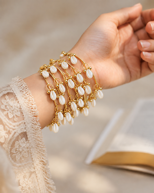 Kashmiri Cowrie Shell Bangles