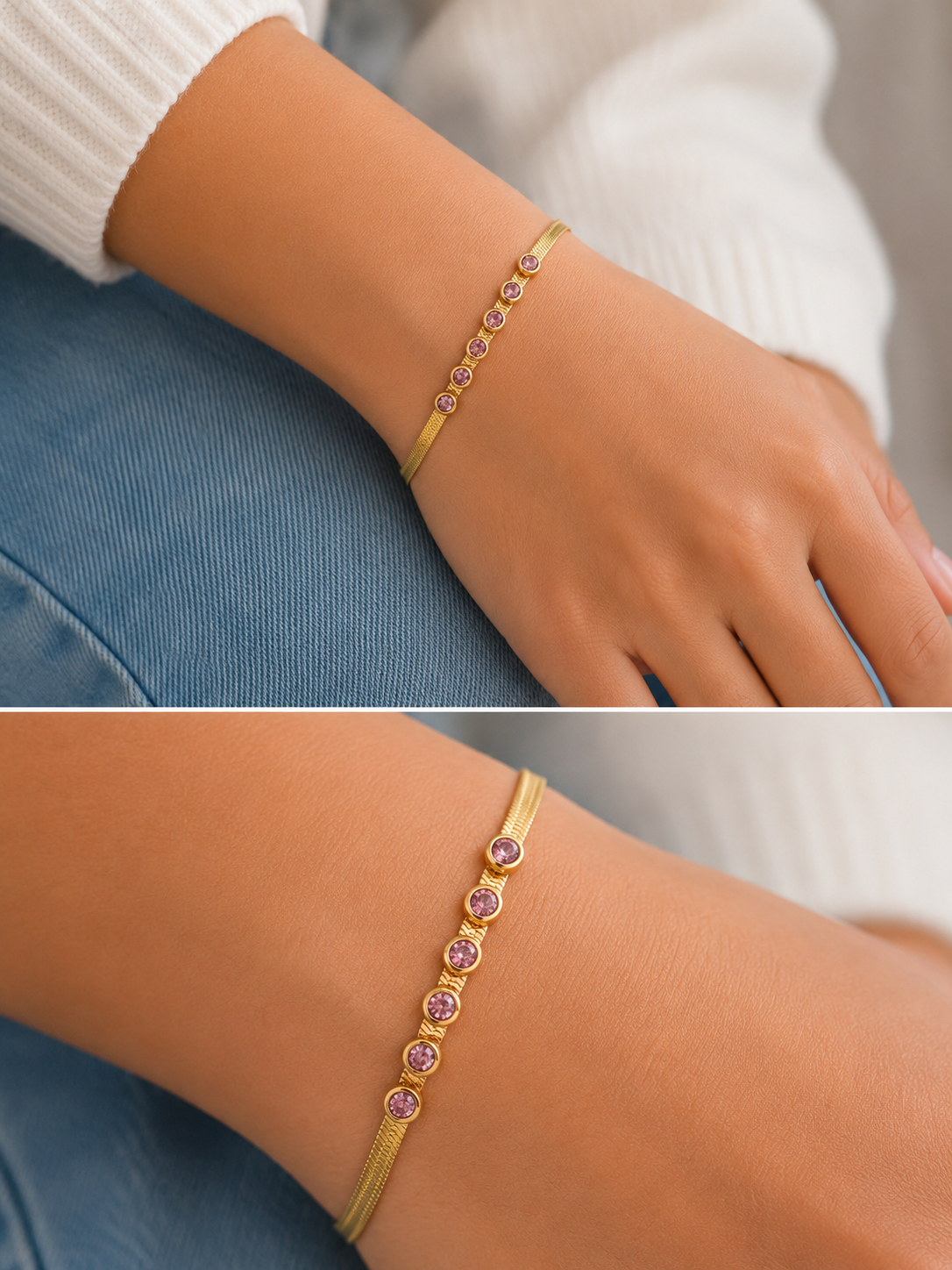 Electroplating chain bracelet