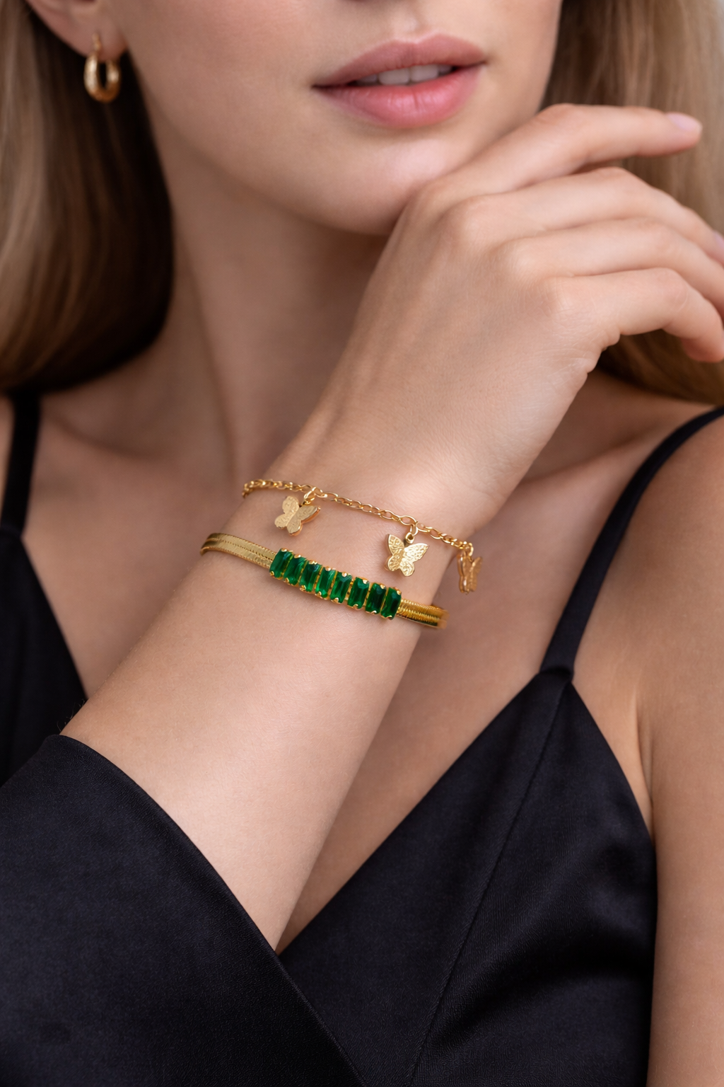 Anti tarnished tennis chain bracelet