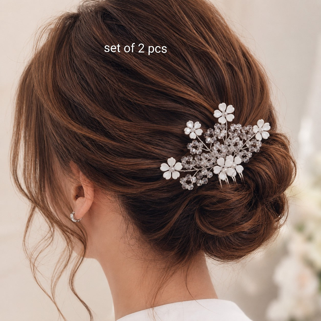 Set of 2 pcs Hair Brooch Comb