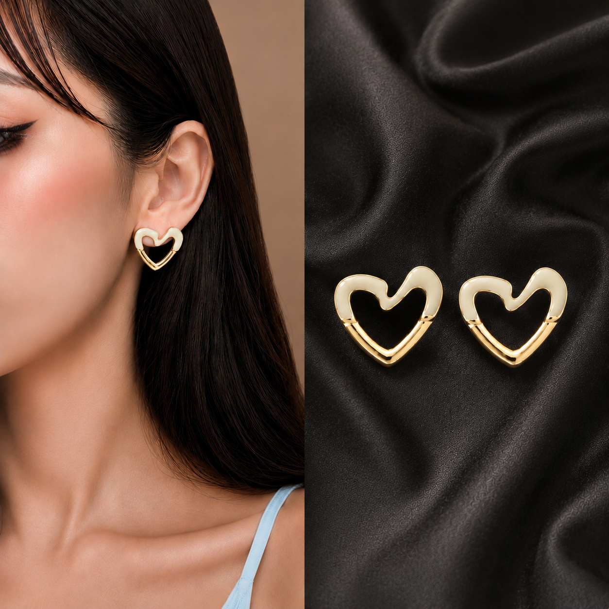 Korean Design Cute Heart Shaped Earring