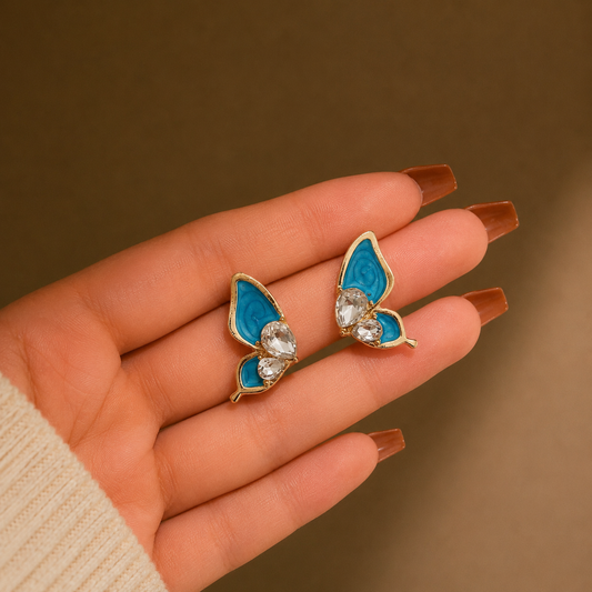 Korean Half Butterfly Earring Cute Color