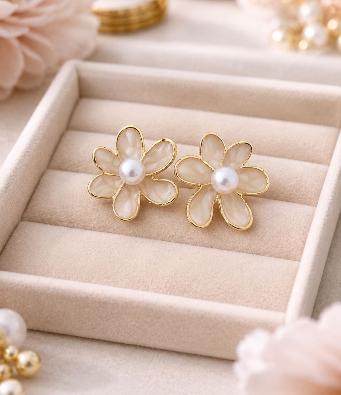 Korean Stylish Cute Colored Flower Earring