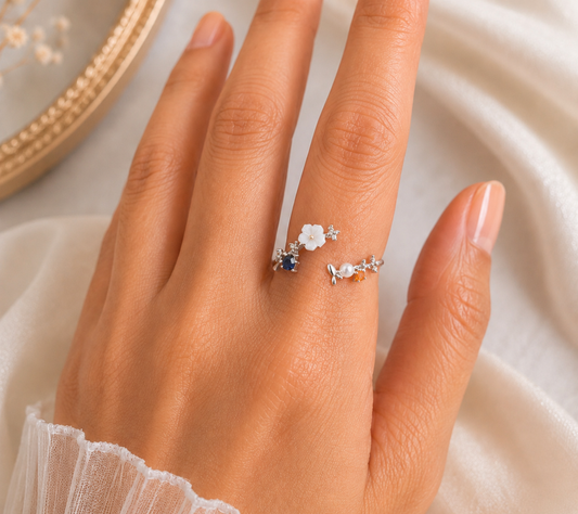 Anti-Tarnish free size ring for women