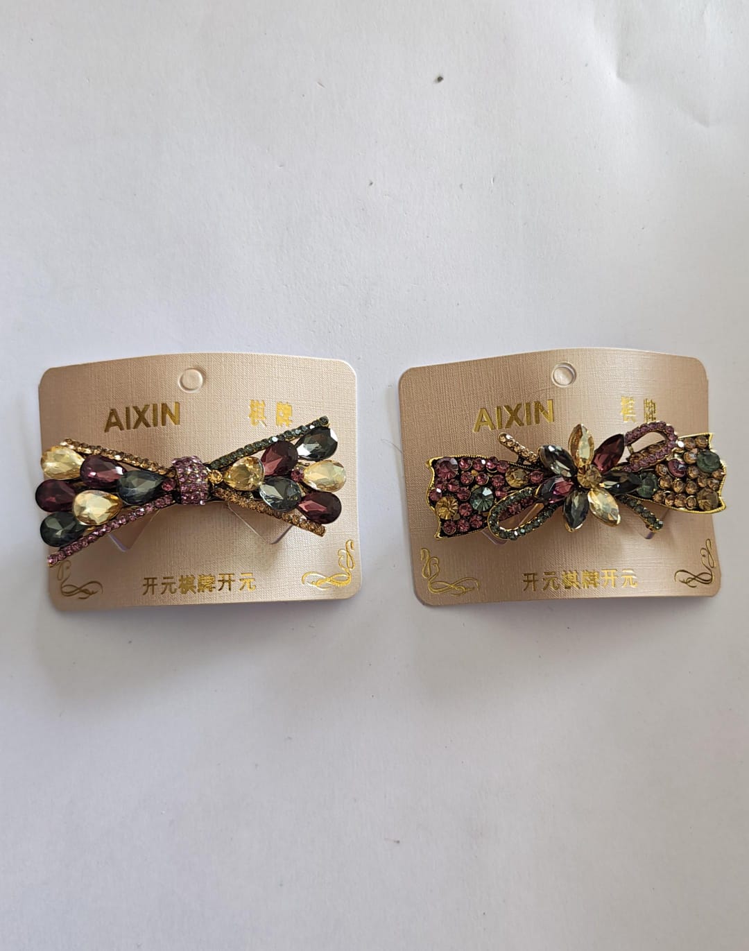 Metal hair french style set of 2 pcs