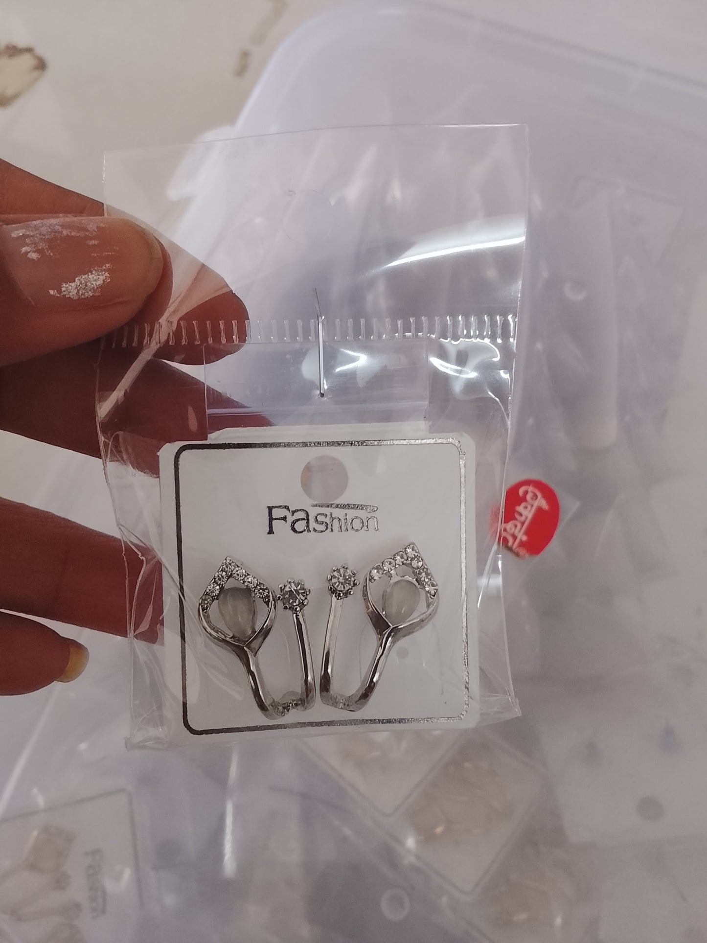 Golden Pearl Leaf Korean Earrings