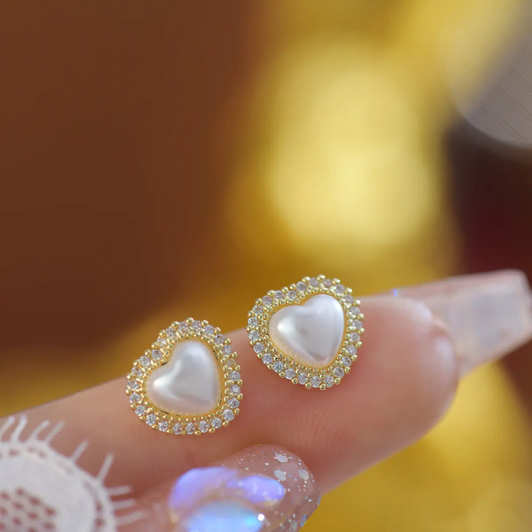 Korean Fashion Heart Pearl Earring
