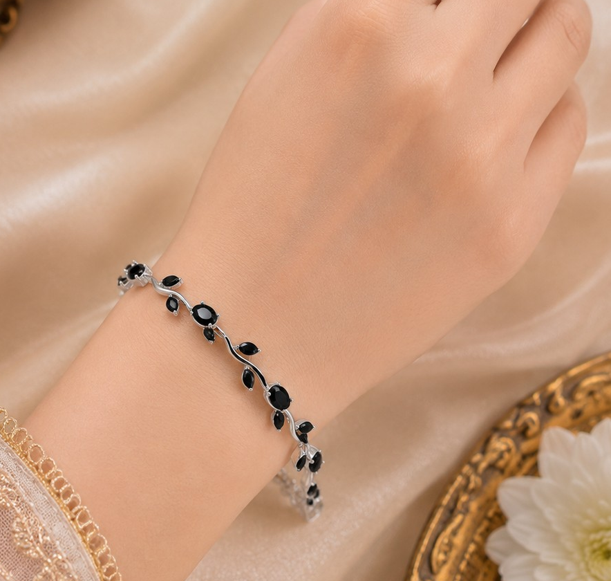 Anti-Tarnish Silver Tulip Bracelet for Women